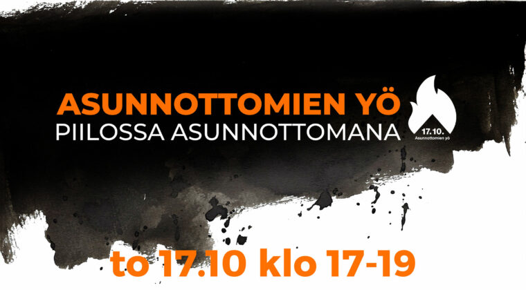 Asunnottomien yö -teksti + logo