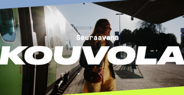 Kuvassa nainen. Päällä Kouvolan logo ja teksti "Seuraavana".